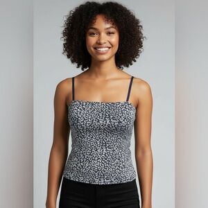Marina Metallic Knit Cami Top Size 4 Top Only